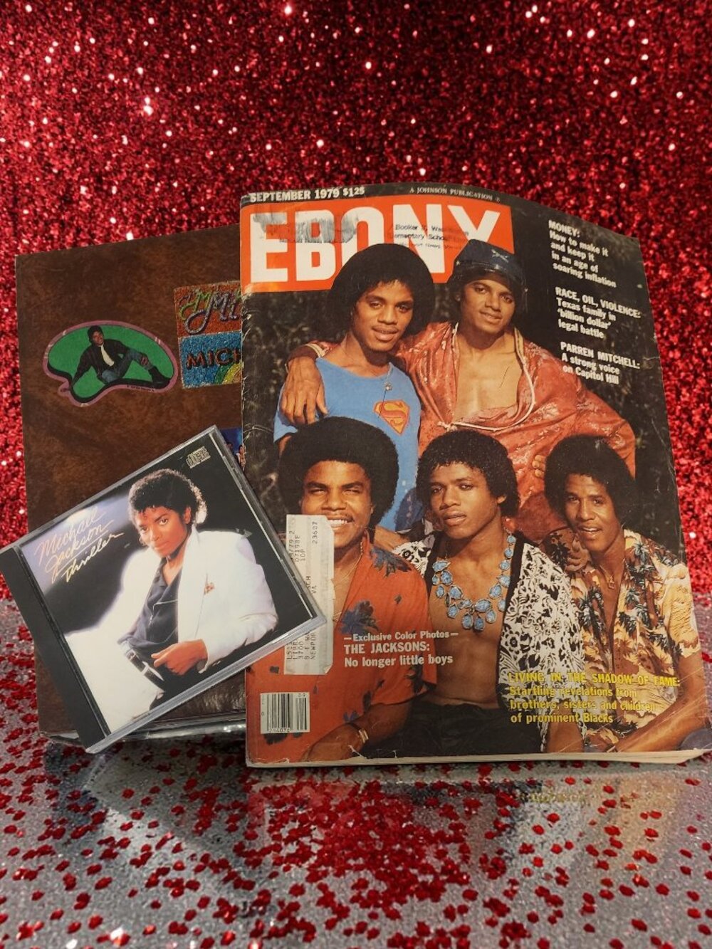 Vintage Michael Jackson Collector’s Set – Magazine, Scrapbook & Thriller CD
